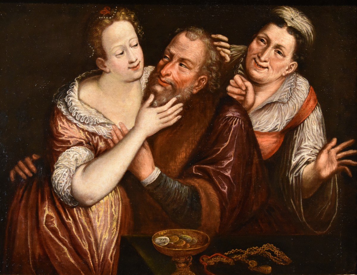 The Mismatched Couple, 17th Century Flemish School-photo-3