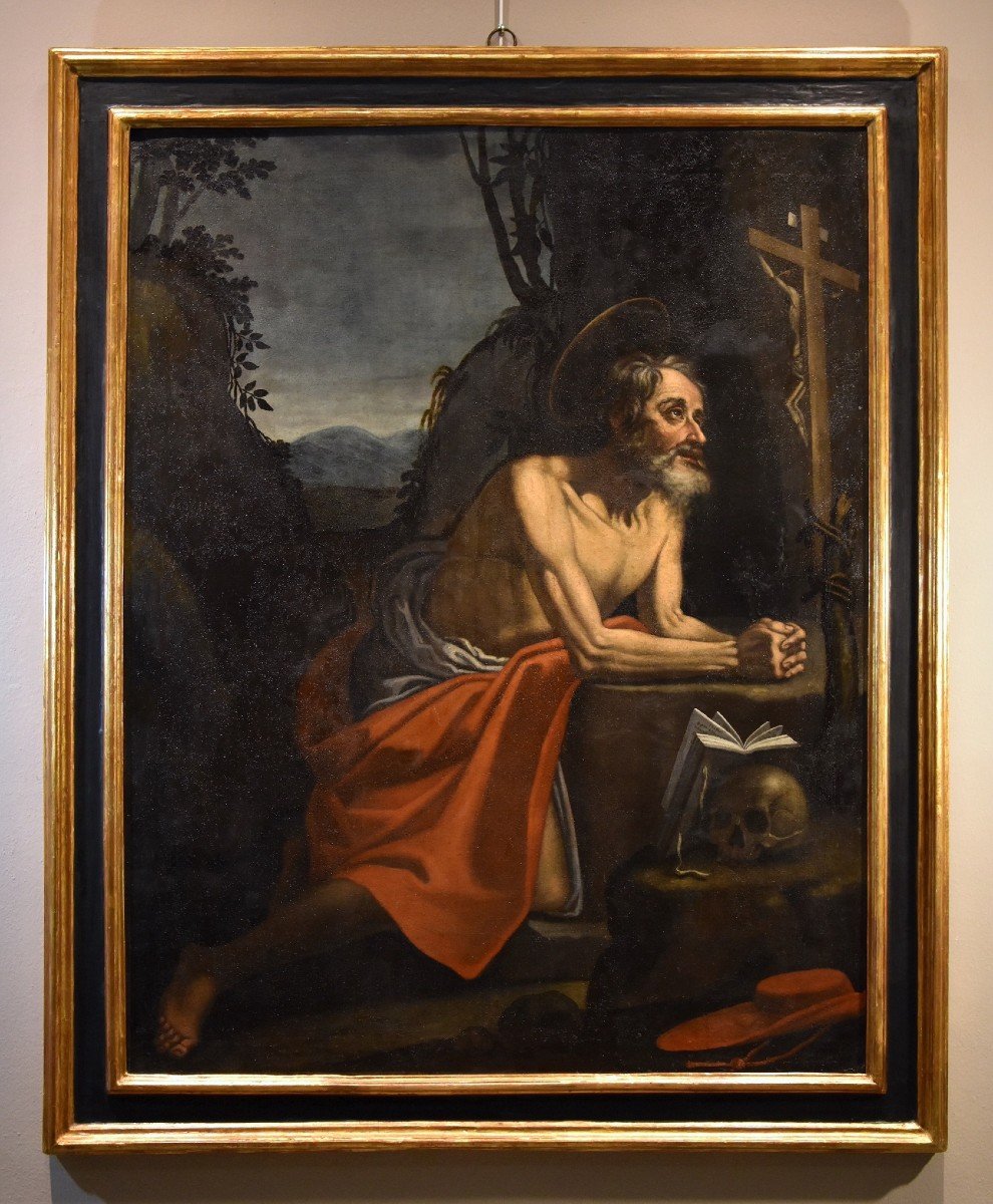 Saint Jérôme Pénitent, Hendrick De Somer Dit Enrico Fiammingo (lokeren 1602 - Naples 1655)-photo-2