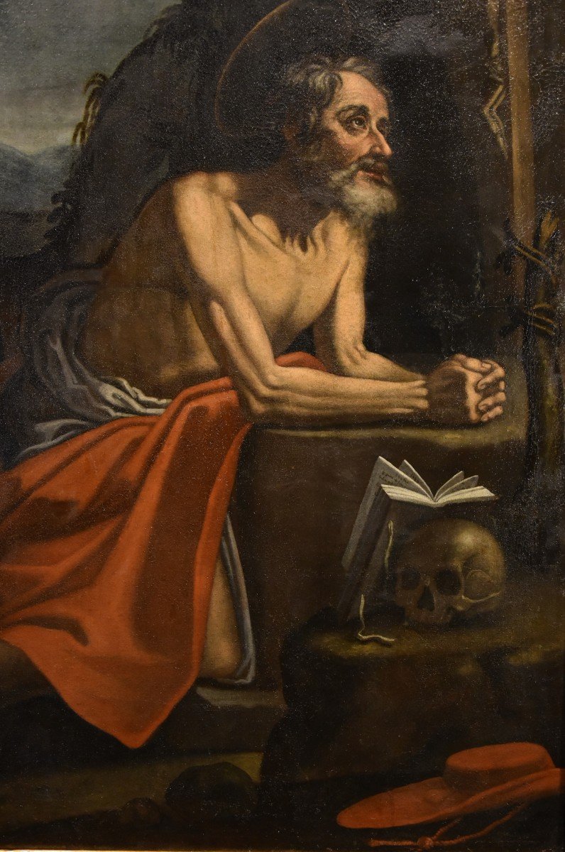 Saint Jérôme Pénitent, Hendrick De Somer Dit Enrico Fiammingo (lokeren 1602 - Naples 1655)-photo-4