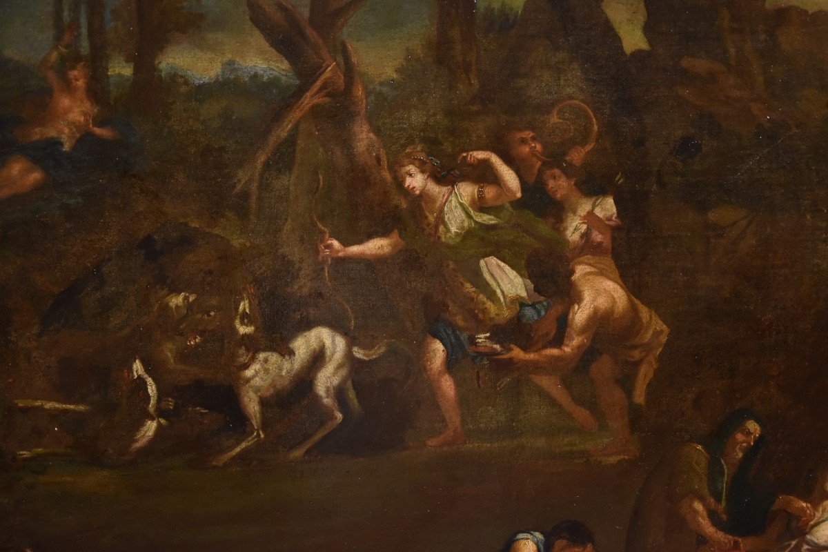 Bon Boullogne (paris, 1649 - Paris, 1717) Workshop Of Episodes From The Myth Of Diana-photo-3