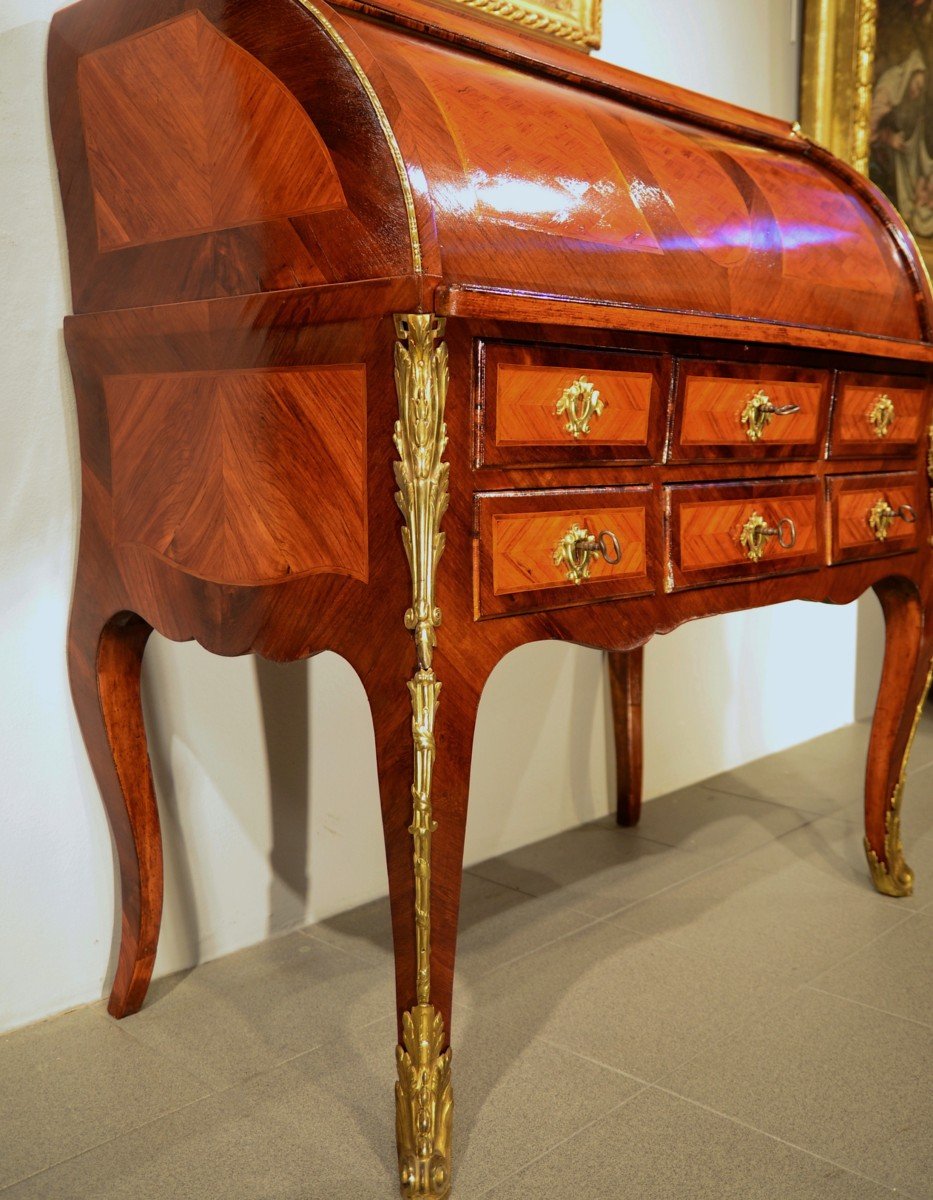 Louis XV Cylinder Sliding Desk - Paris, Circa 1750-photo-4