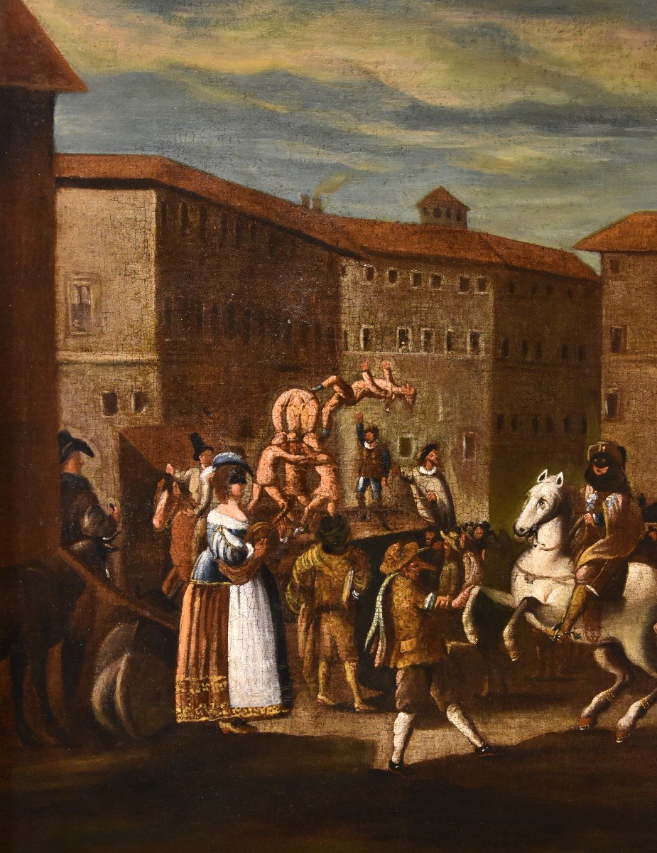 Carnival Scene In 17th-century Rome (piazza Navona) Michelangelo Cerquozzi (rome 1602 –1660)-photo-1