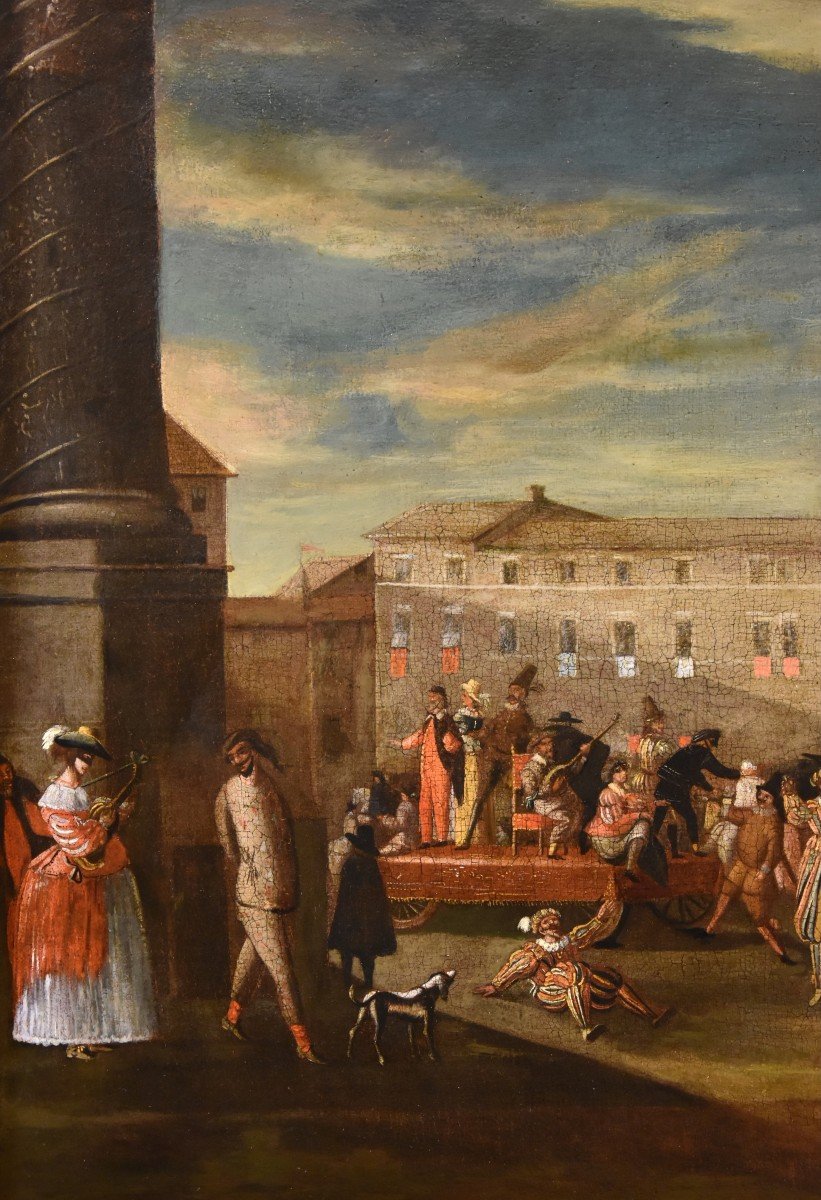 Carnaval à Rome Sur La Piazza Colonna, école Romaine Des Bamboccianti (xviie Siècle)-photo-1