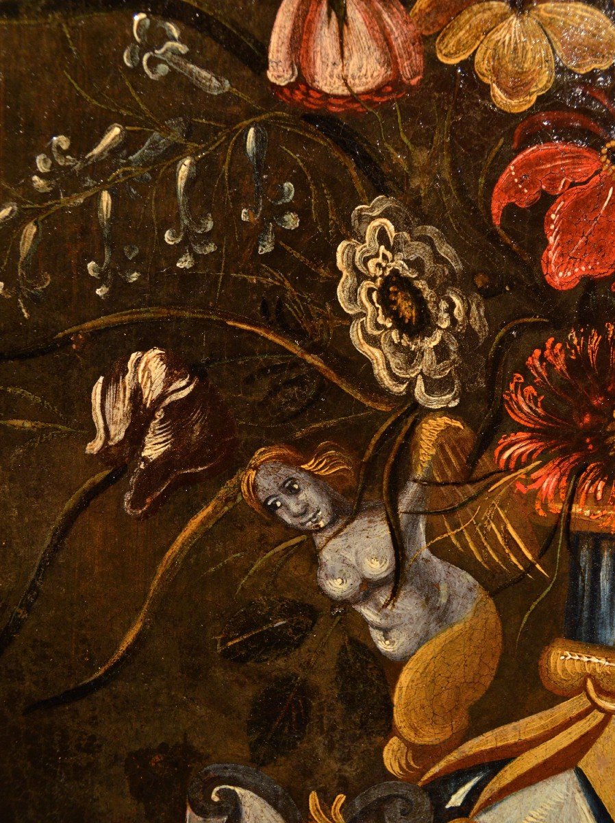 Till Life Of Flowers In A Classic Vase, Master  Of The Grotesque Vase (rome,  17th Century)-photo-4