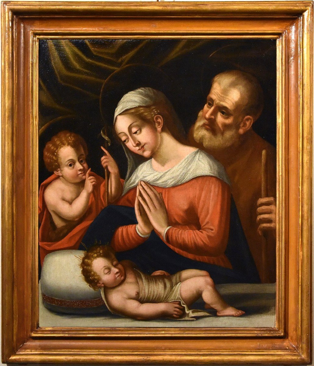 La Sainte Famille Avec Saint Jean-baptiste , Giovanni Battista Ramenghi (1521 - 1601) Circle-photo-2