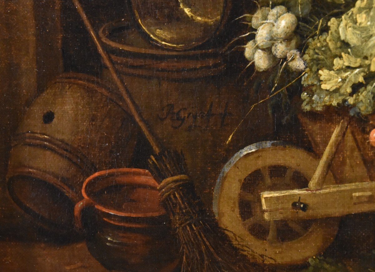 Adriaen De Gryef (leiden 1657 -brussels 1722) Signed, Still Life Of Animals And Fruit-photo-4