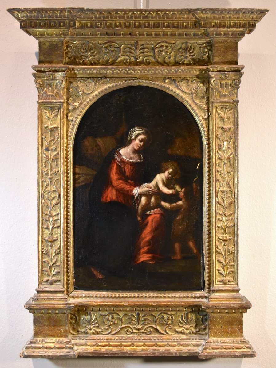 Holy Family With The Infant St John, Ippolito Scarsella (ferrare, Vers 1550 - 1620) Workshop