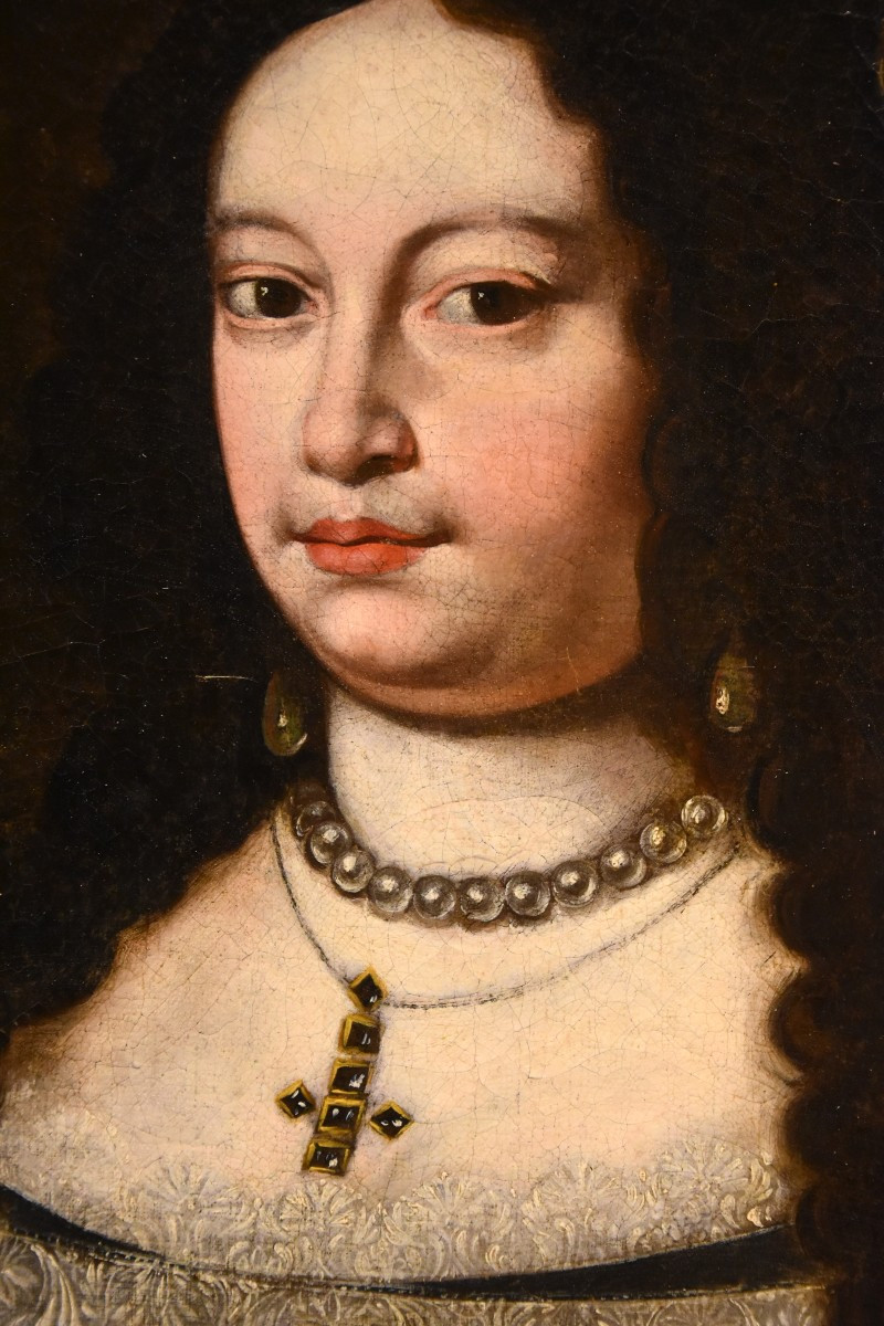 Portrait Of The Duchess Vittoria Farnese d'Este, Jan Van Gelder (antwerp 1621 – Modena 1685)-photo-4