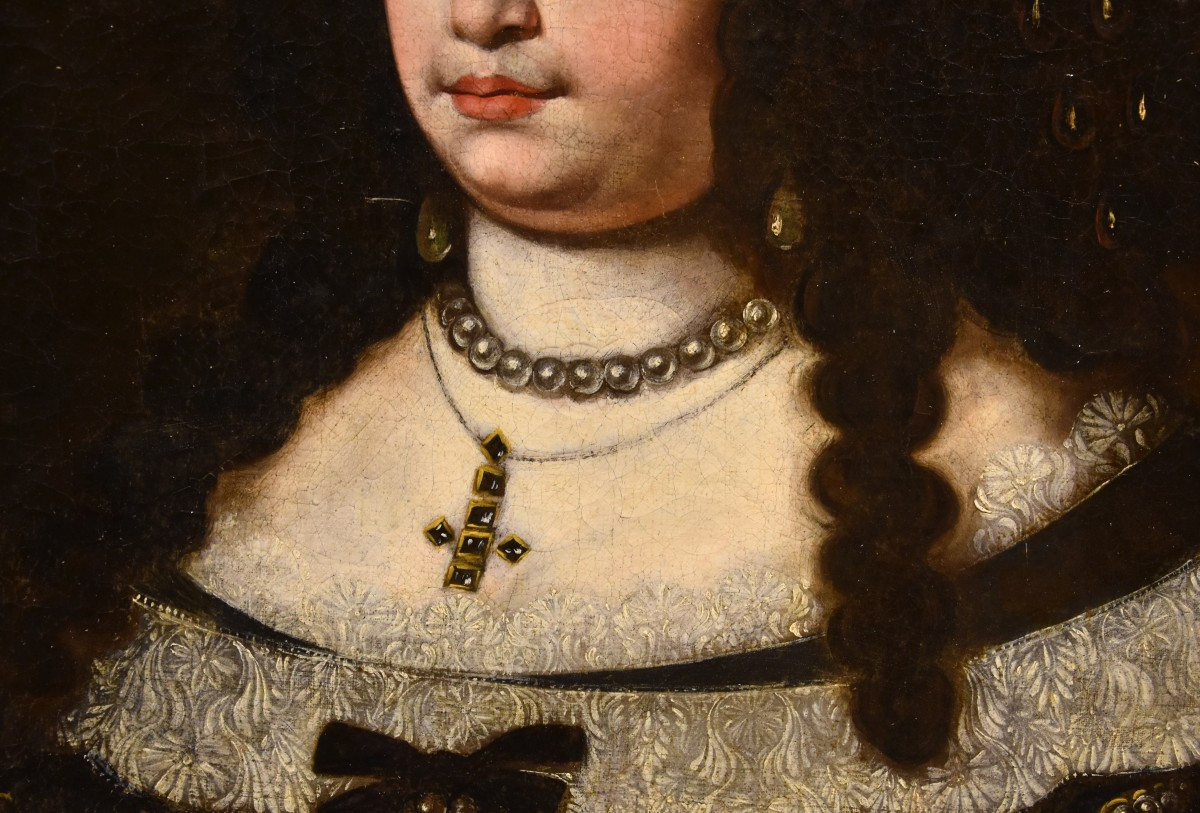 Portrait Of The Duchess Vittoria Farnese d'Este, Jan Van Gelder (antwerp 1621 – Modena 1685)-photo-4