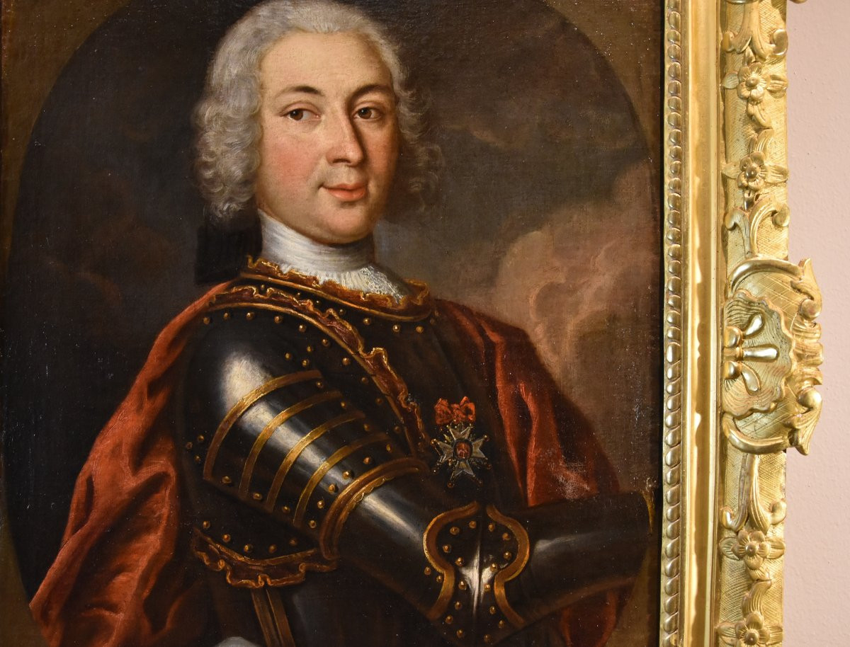 Gentilhomme En Armure, Hyacinthe Gigaud (Perpignan 1659 - Paris 1743) Ecole De-photo-4