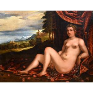 Venus Reclining In A Landscape, Pauwels Franck Dit Paolo Fiammingo (antwerp 1540 - Venice 1596)