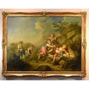 Jeu d'Enfants Comme Allégorie De l'Eté, Etienne Jeaurat (Vermenton 1699 - Versailles 1789)