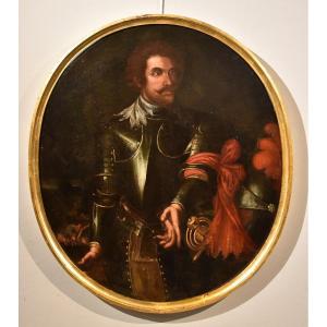 Portrait Of A Gentleman In Armor, Giovanni Bernardo Carbone (genoa, 1616 - 1683) Workshop