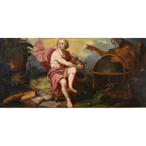 Allégorie Du Triomphe De l'Art Sur Le Temps, Matthias De Visch (1701 - 1765) Signé Et Daté