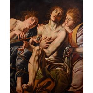 Saint Sebastian Cured By Angels, Tanzio Da Varallo (1582 - 1633) Circle Of