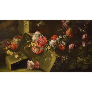 Pieter Casteels III -signed- (antwerp 1684 - 1749 Richmond) Floral Still Life
