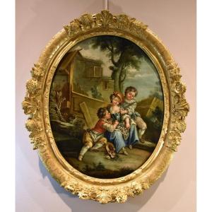 Jeu d'Enfants - Ecole Française De François Boucher (Paris, 1703 - 1770)