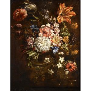 Abraham Brueghel (Anvers 1631 - Naples 1697), Nature Morte Au Vase De Fleurs (II/II)