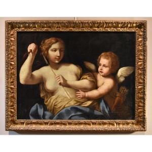 Venus Disarming Love,  Benedetto Gennari (cento, 1633 - Bologna, 1715) Attributable To