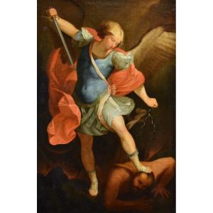 Saint Michel Archange, Guido Reni (Bologne 1575 - 1642) Atelier/suiveur de