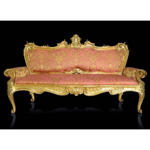 Sumptuous Sofa Louis XIV, Rome Late 17th - Early 18th Century