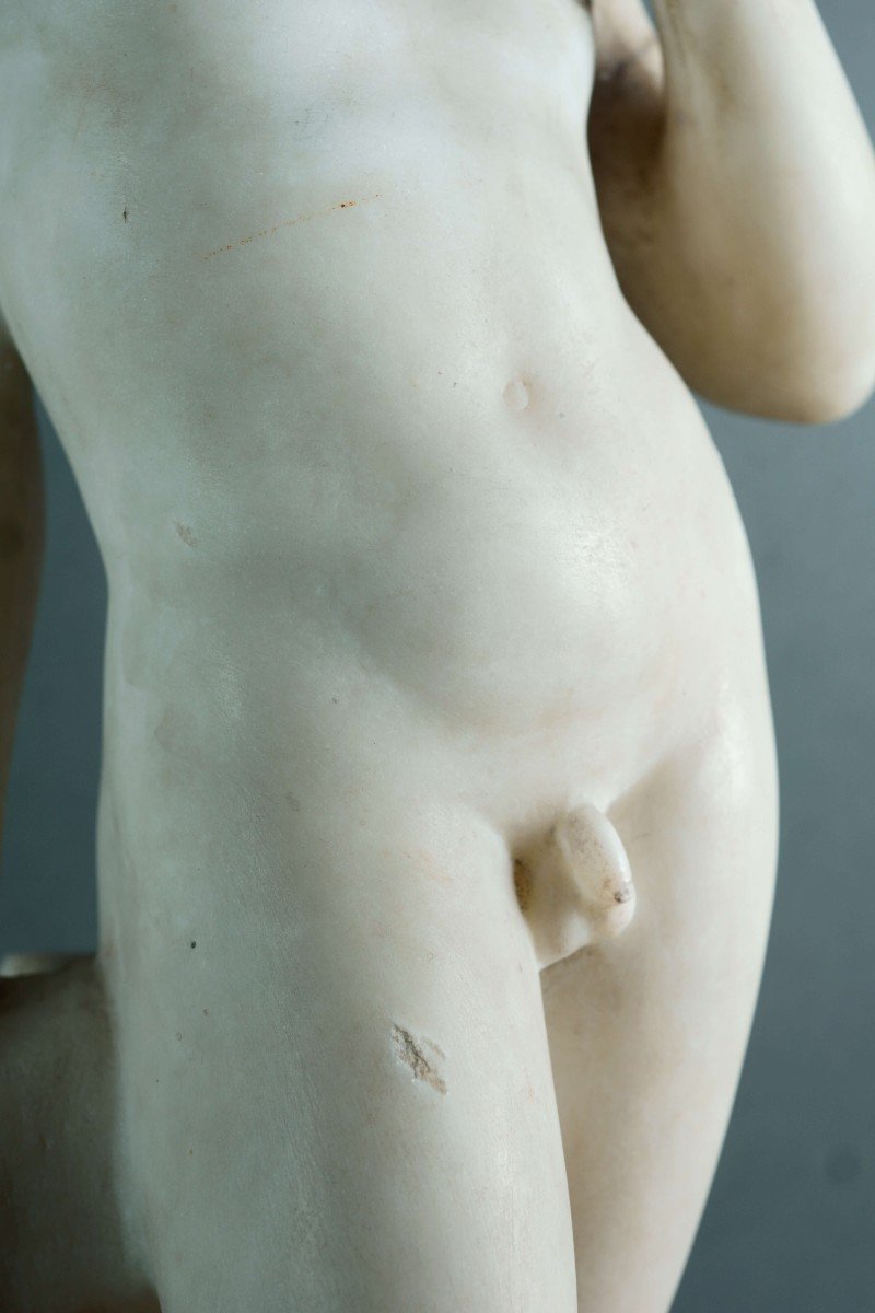 Harpocrates 18th Neoclassical Marble Sculpture-photo-4