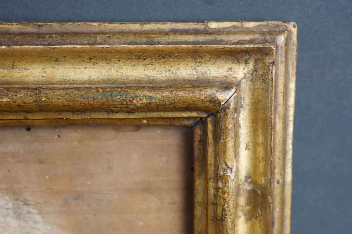 Early 18th Italian Salvator Rosa Gilt Wood Frame-photo-4