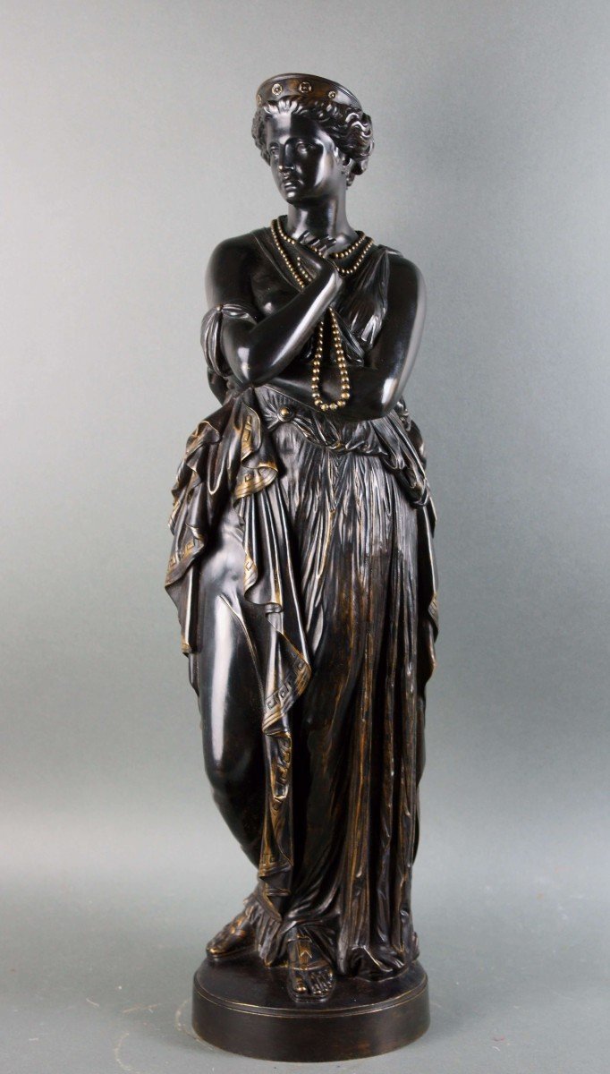 Auguste CLESINGER - Ferdinand BARBEDIENNE Hélène De Troie Grande Sculpture En Bronze