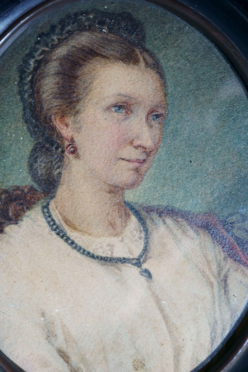 Ludmilla Assing (amburg 1821 - Florence 1873), Self-portrait, Tempera On Parchment