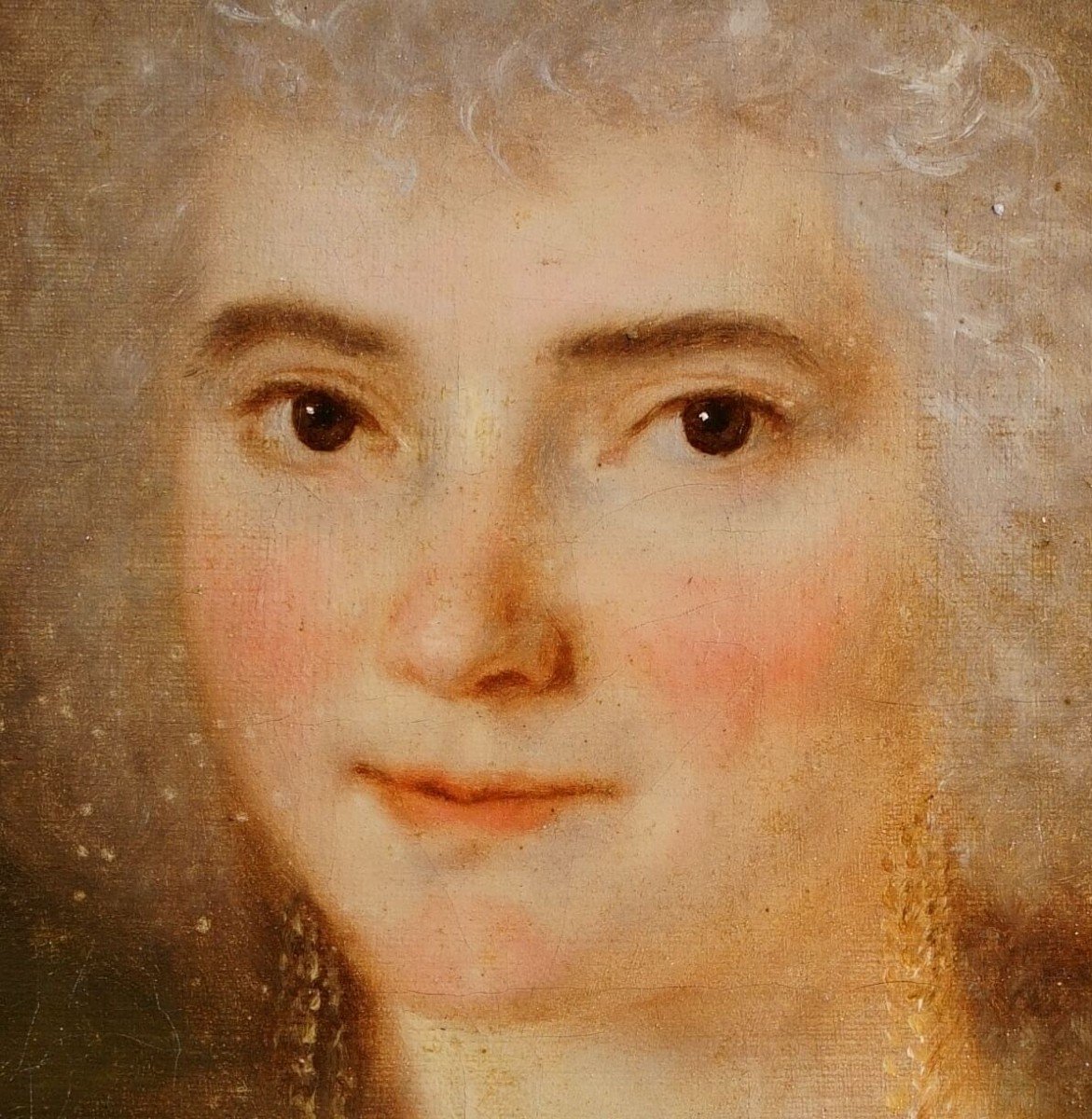 Portrait De Dame De Qualité époque Lois XVI Dans Un  Cadre Ovale 18éme-photo-4