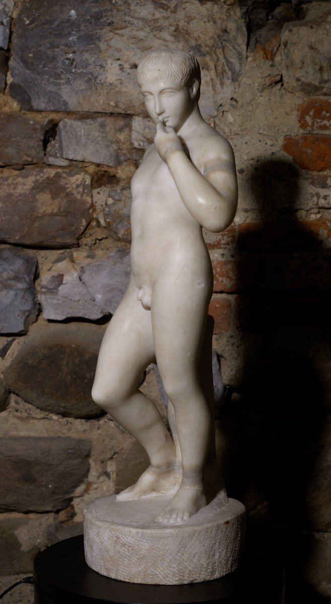 18th Italian Neoclassical Marble Sculpture Male Nude