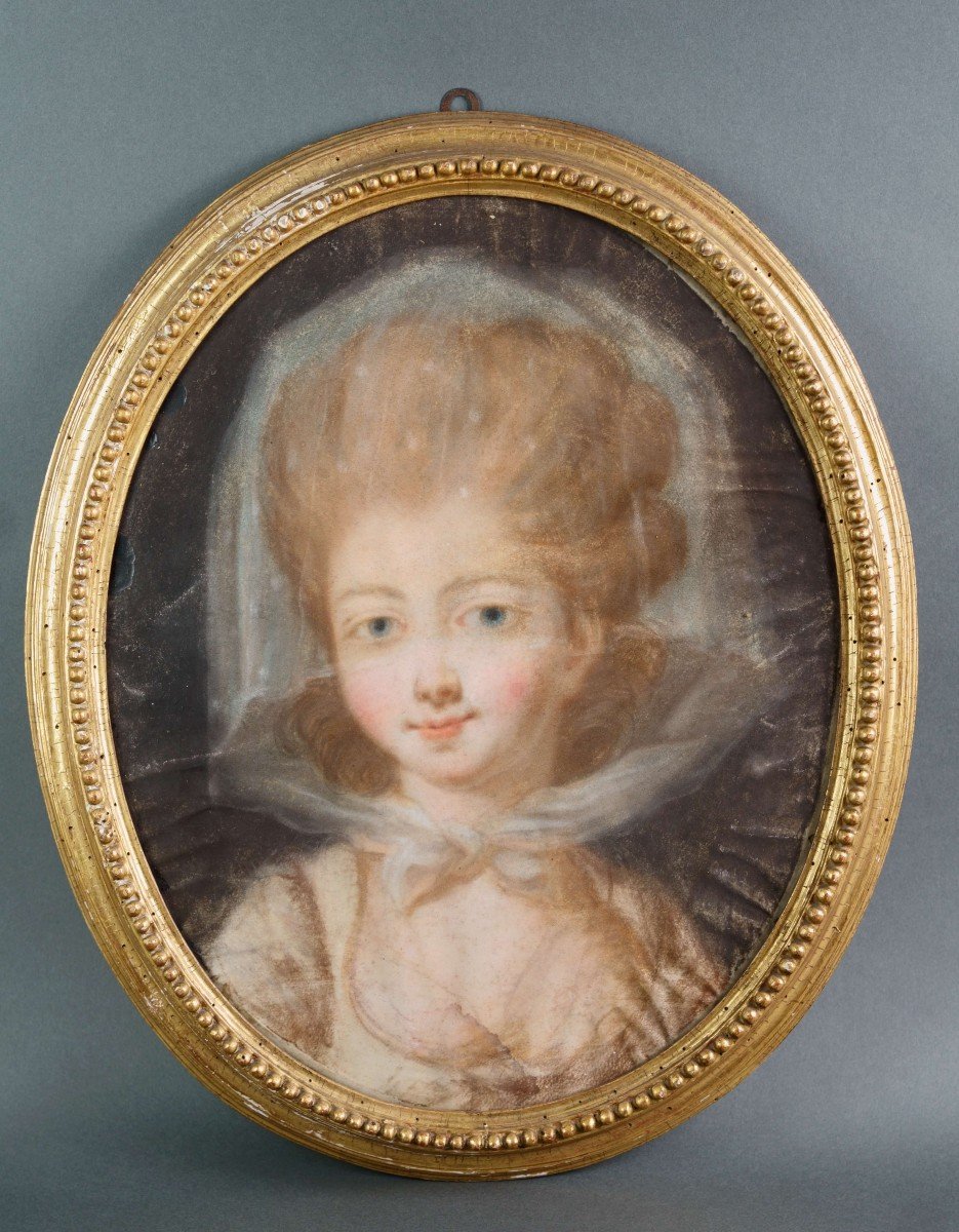 Portrait Du 18éme Pastel Sur Parchemin Signé Jeremiah Meyer (1735-1789) 