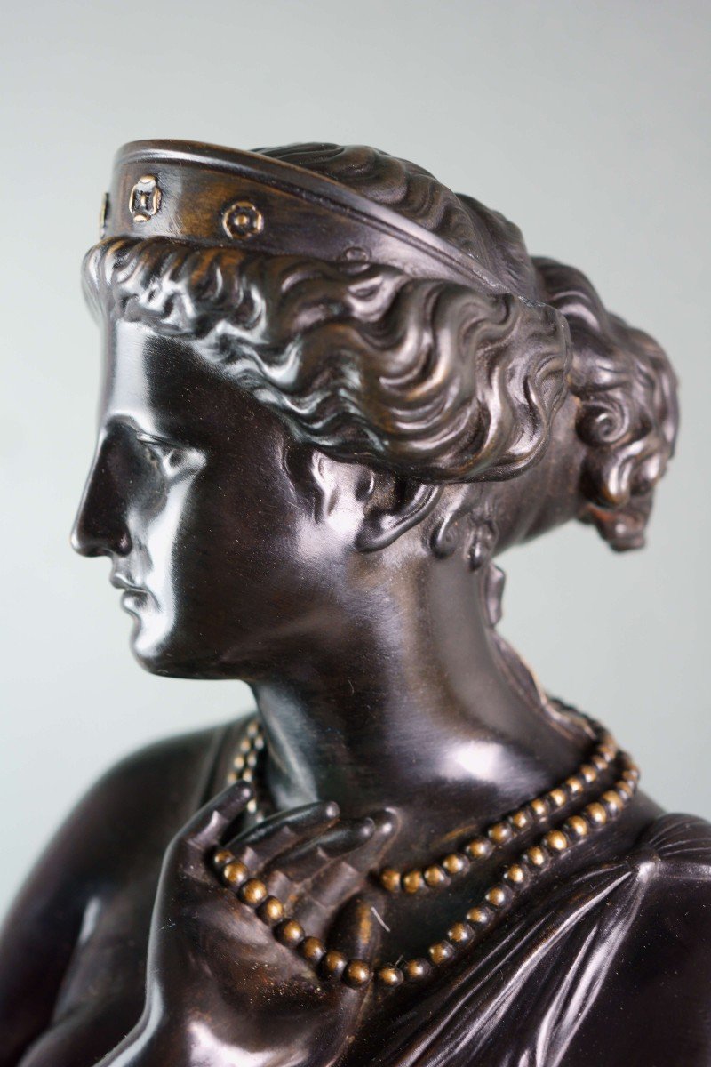 Auguste Clesinger - Ferdinand Barbedienne "hélène" Grande Sculpture En Bronze-photo-4