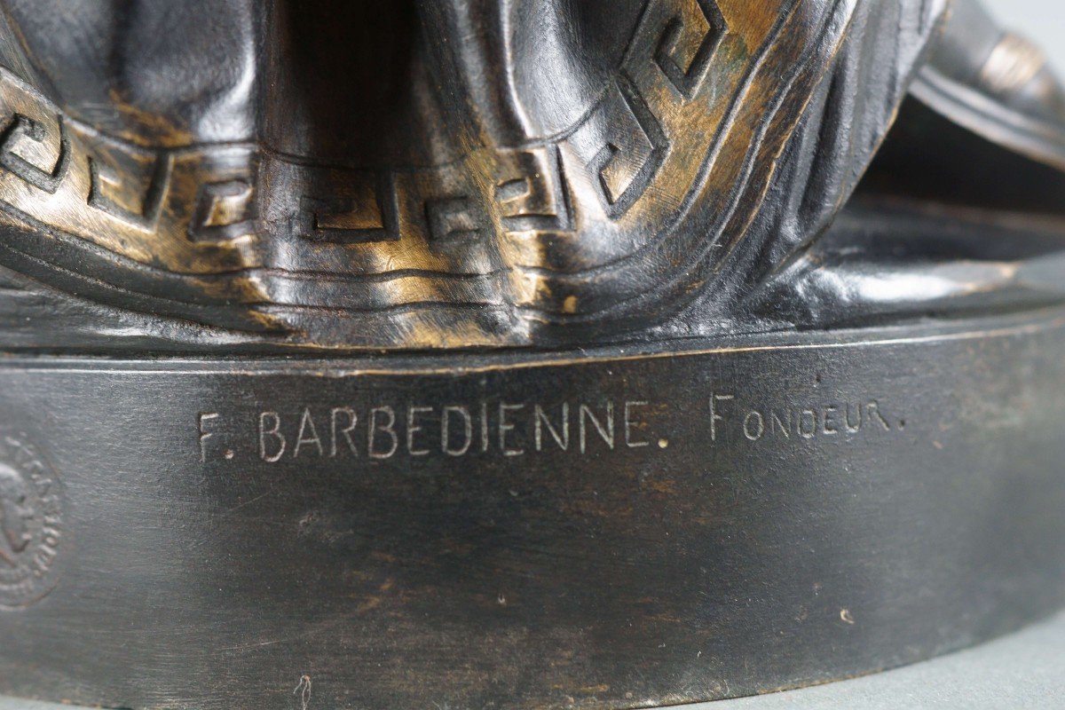 Auguste Clesinger - Ferdinand Barbedienne "hélène" Grande Sculpture En Bronze-photo-7