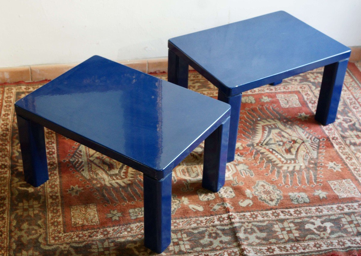 Paire De Tables Basses Italiens Design Année  70 Dans Le Gout De Kazuhide Takahama-photo-2