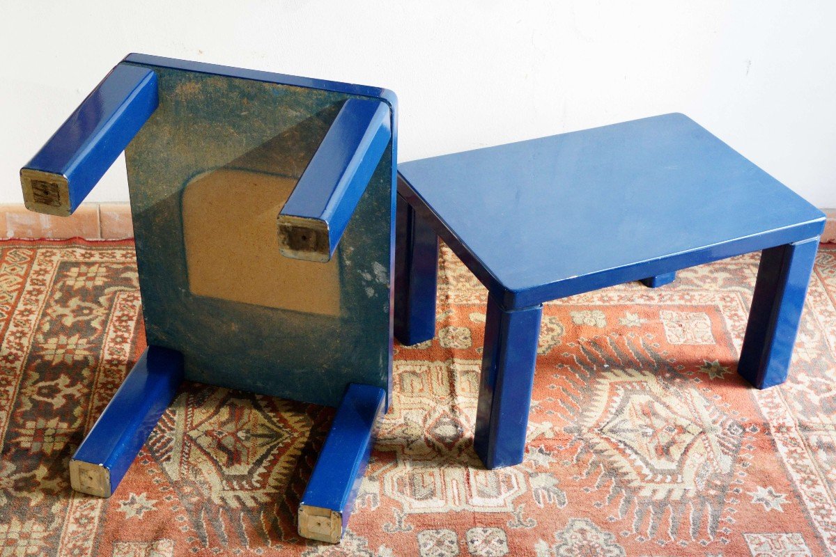 Paire De Tables Basses Italiens Design Année  70 Dans Le Gout De Kazuhide Takahama-photo-6