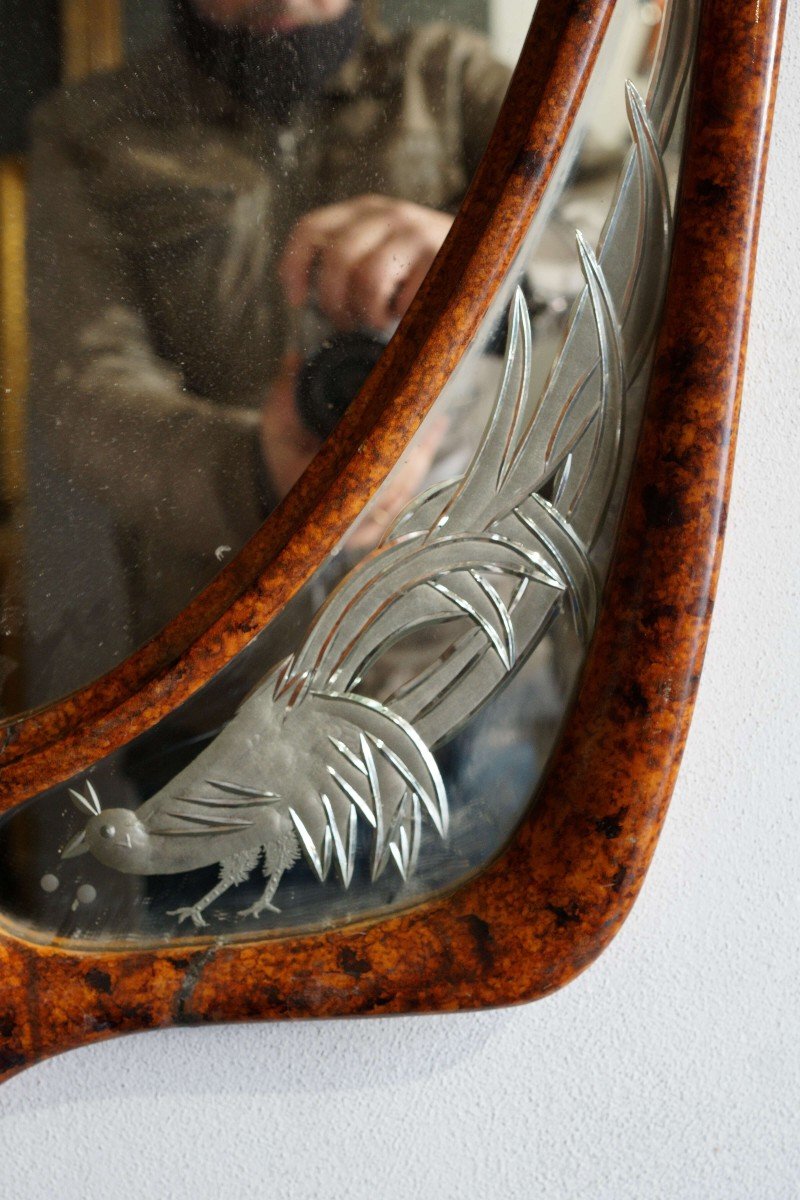 Art Nouveau Style Mirror Made In The 1940s-photo-2