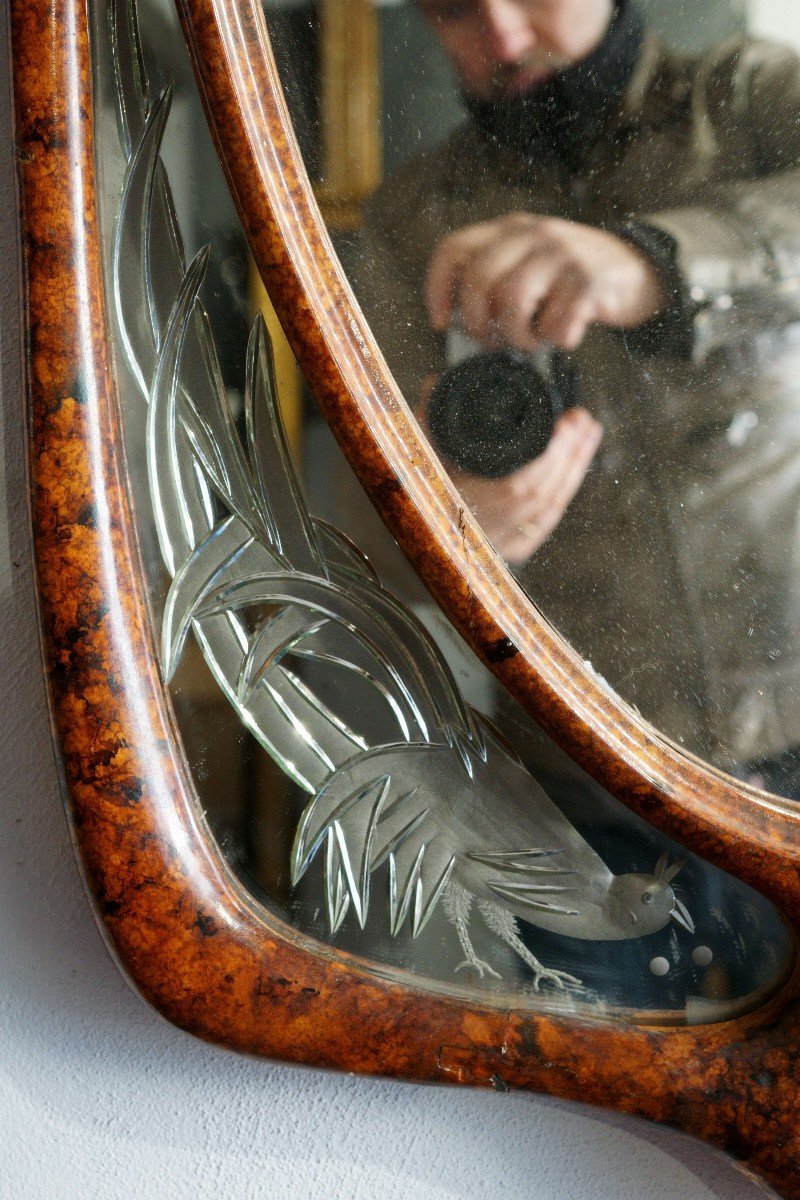 Art Nouveau Style Mirror Made In The 1940s-photo-3