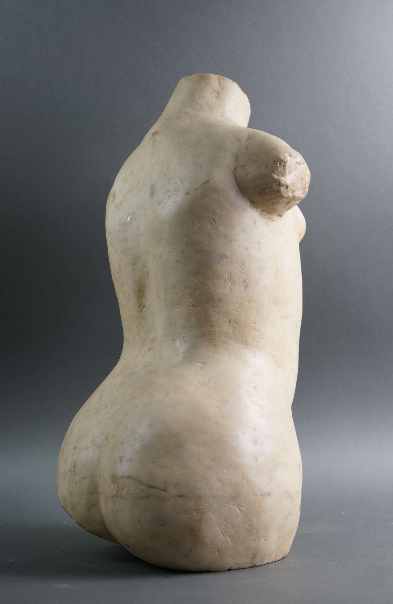 Early 20th Marble Torso Female Nude Modern School-photo-3