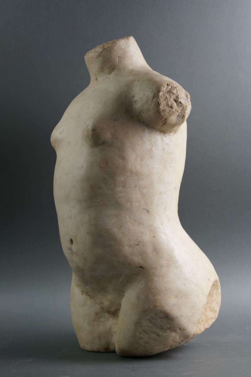 Early 20th Marble Torso Female Nude Modern School-photo-1