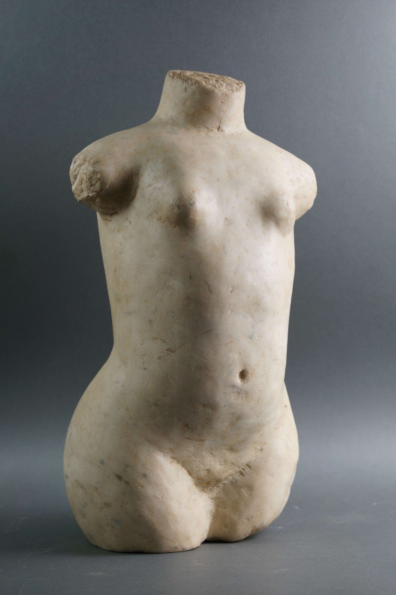 Early 20th Marble Torso Female Nude Modern School