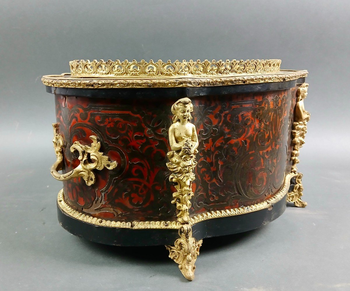 19th Napoleon III Boulle Marquetry And Gilt Bronze Jardiniere