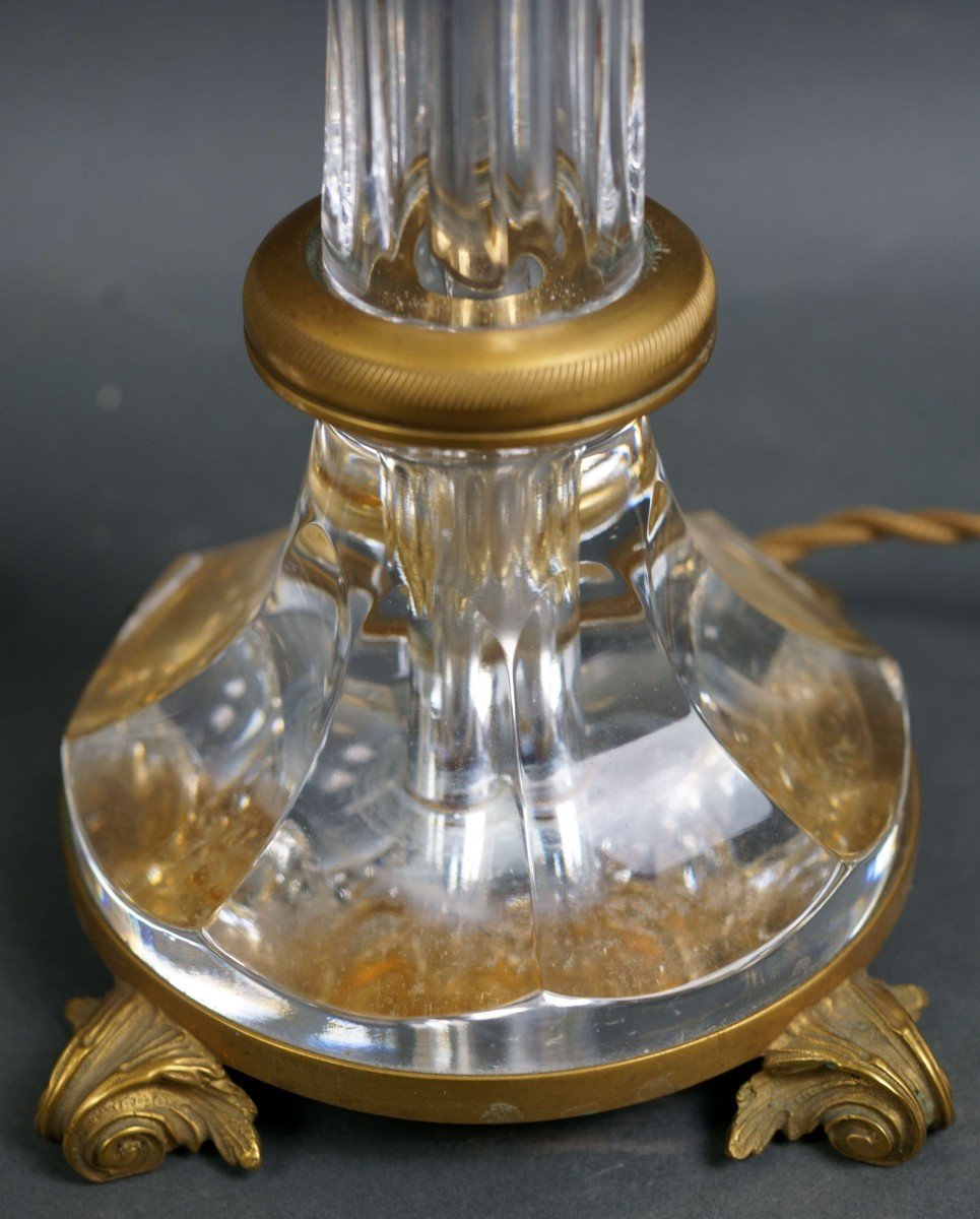 Mid-20th Italian Pair Of Lamps In Cut Crystal And Gilt Bronze Gherardo Degli Albizzi - Firenze-photo-4