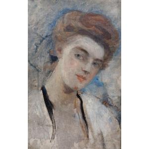 Hélène Le Roy d'Etiolles (1864-1939)  Portrait De Femme Ecole Française Vers Le 1920