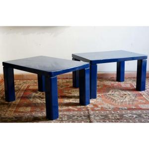 Paire De Tables Basses Italiens Design Année  70 Dans Le Gout De Kazuhide Takahama