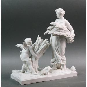 19th Sevres Allegorical Biscuit Groupe Neoclassical Style