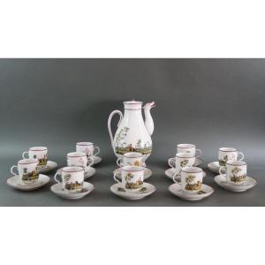 18th Italian Ginori Doccia Porcelain Coffee Service 