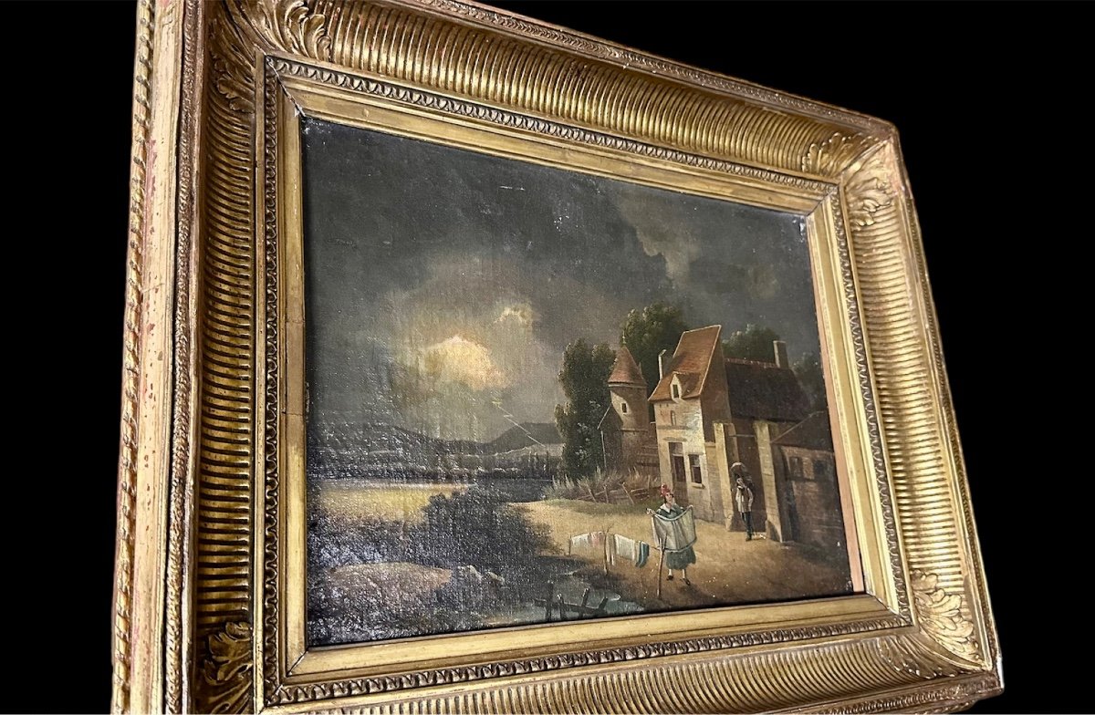 Landscape Painting, Oil On Canvas - Louis Philippe, 19th Century-photo-8