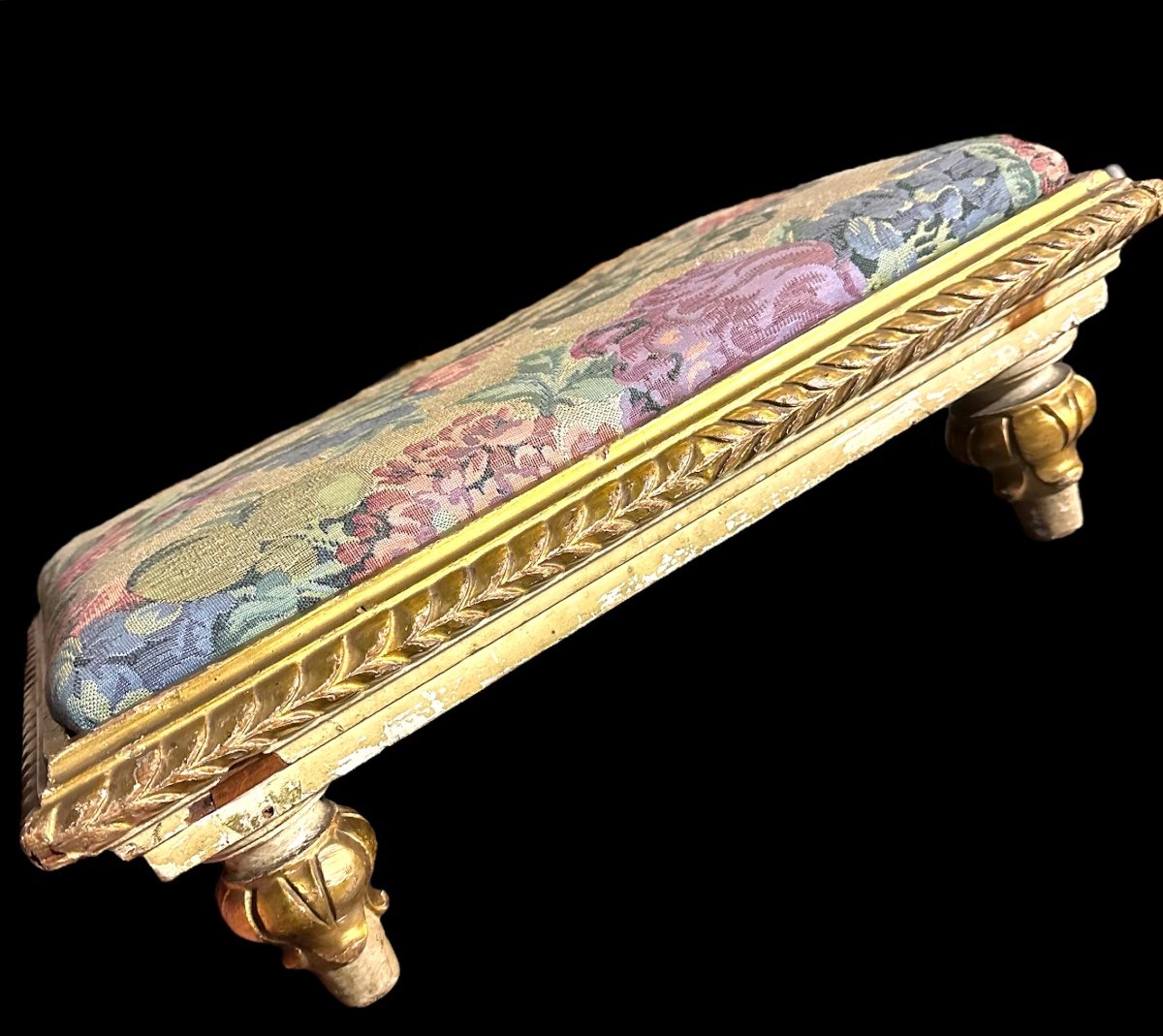 Lacquered And Gilded Footstool - Louis Philippe