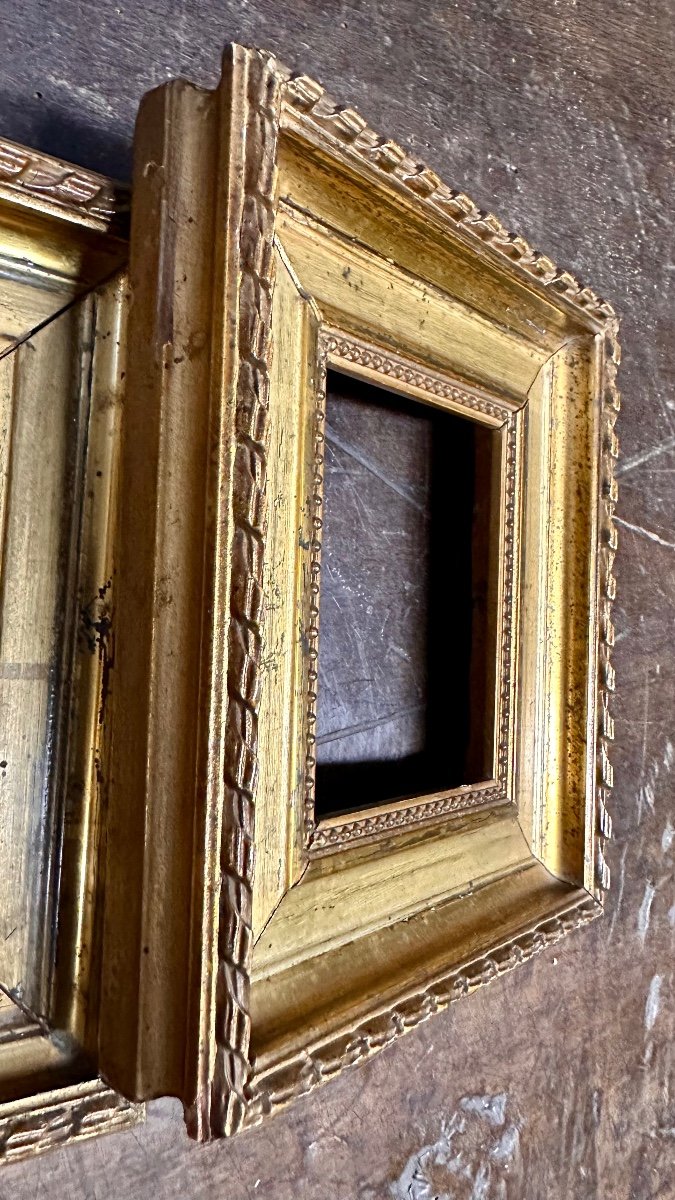 Pair Of Small Gilded Frames - 19th Century -photo-2